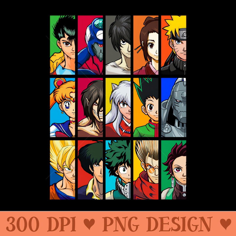 Anime vs Anime Version - Mug Sublimation PNG - Fast download