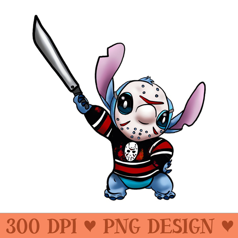 Jason Voorhees Stitch - Sublimation designs PNG - Download in an instant