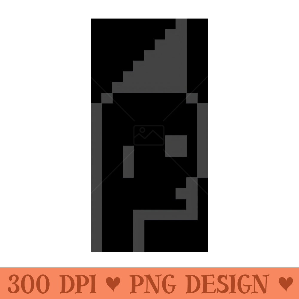 Pixel Art Cool Mohawk Black on White ToolCtypto NFT - High Quality PNG files - Instantaneous download