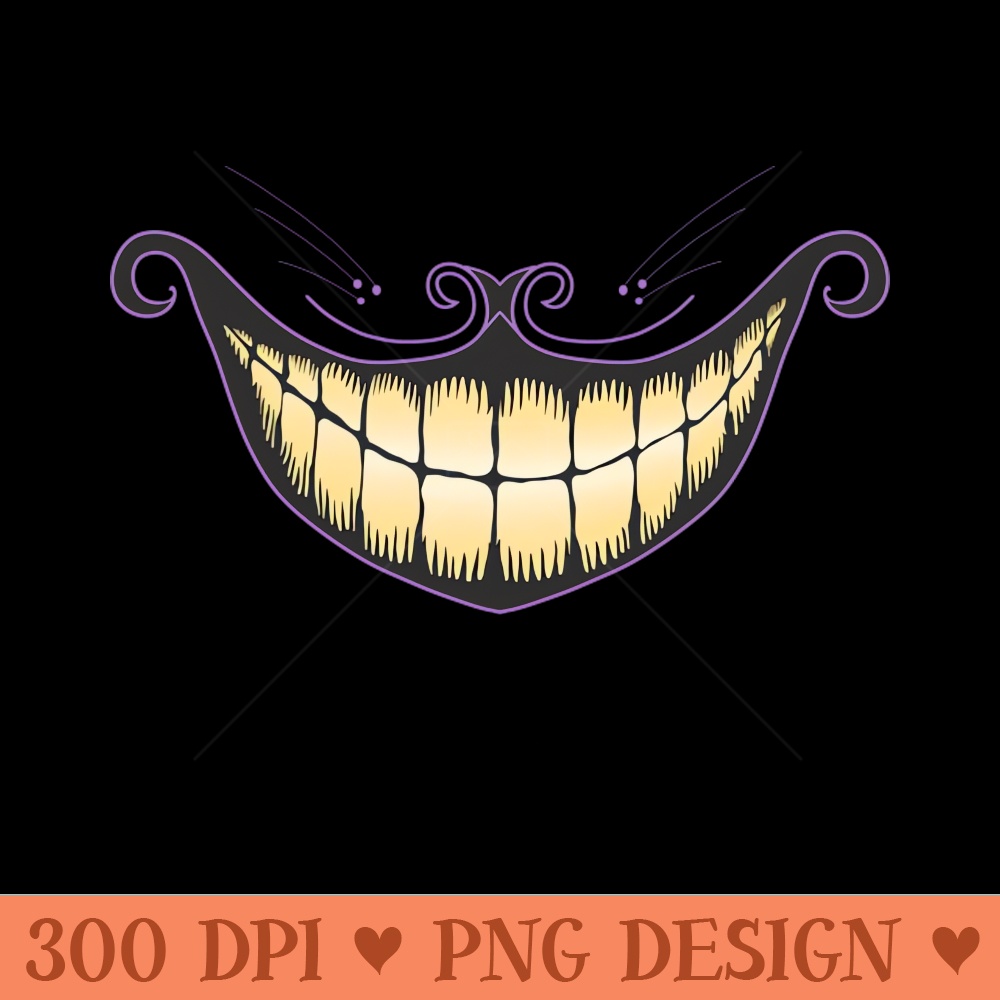 Cheshire Cat Grin - Sublimation printables PNG download - Immediate download
