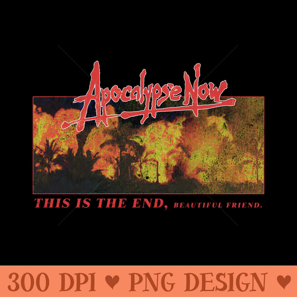 Apocalypse Now This is The End the Doors intro - Unique PNG Artwork - Instant Download