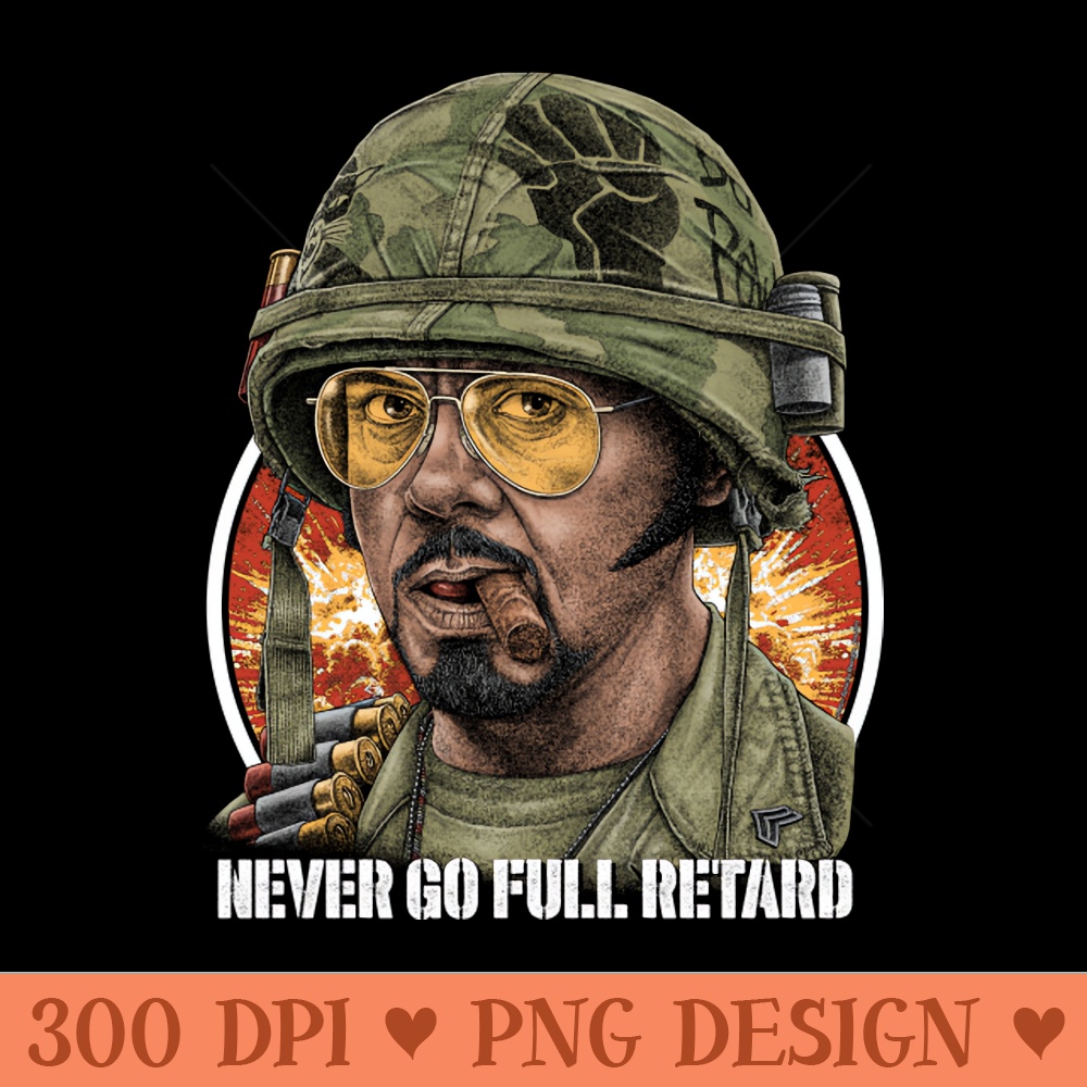 Tropic Thunder, Kirk Lazarus, Cult Classic - Exclusive PNG designs - Download in an instant