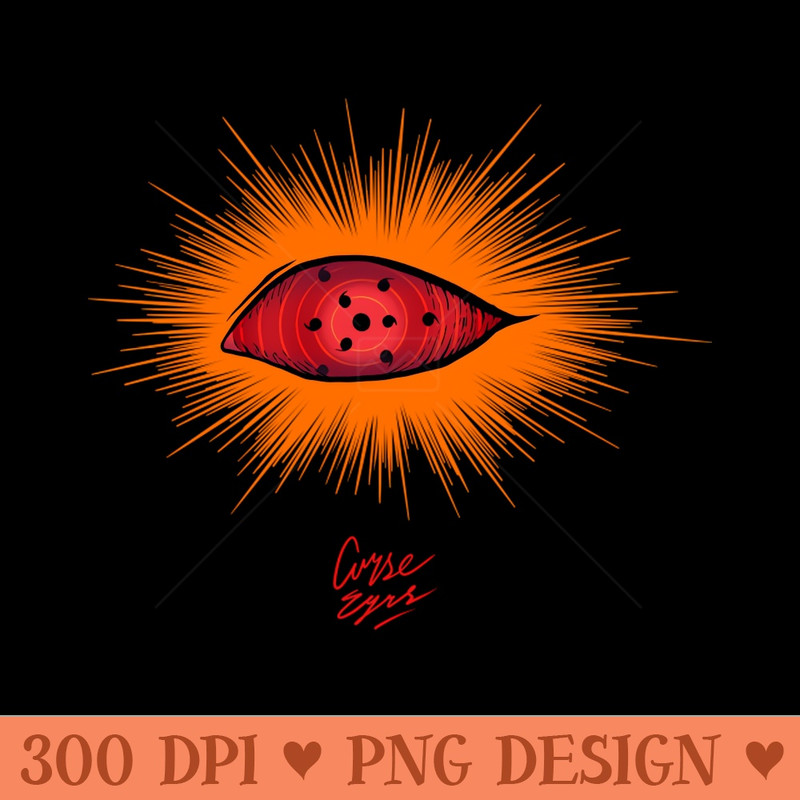 Uchiha Cursed Eyes Anime Fanart - PNG Clipart Download - Instant download