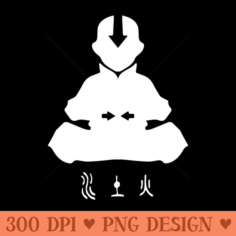 Aang The Last Airbender - Sublimation designs PNG - Download right away