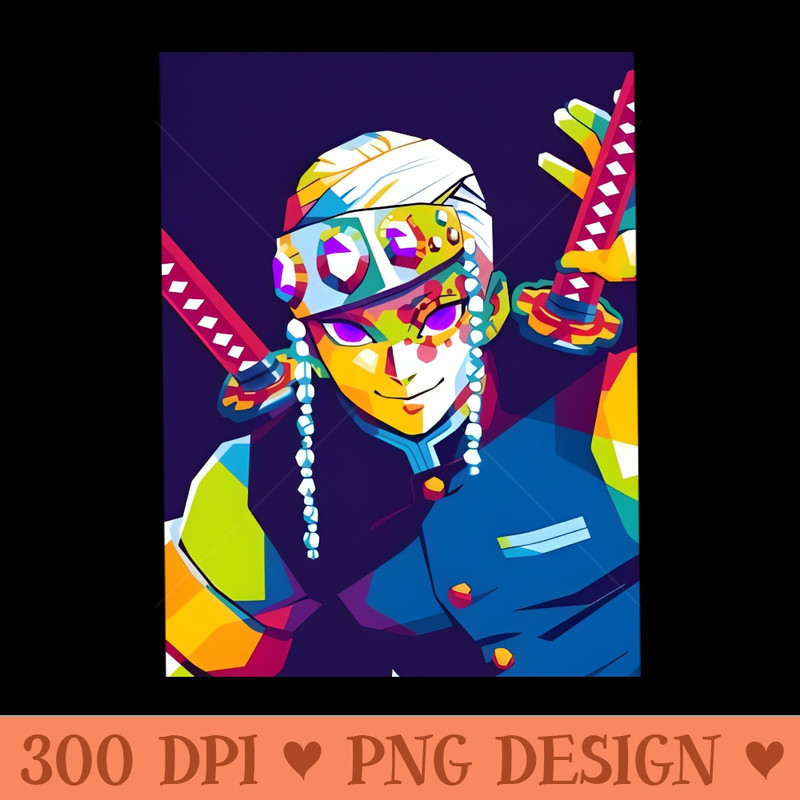 Uzui Tengen Wpap pop art - Sublimation designs PNG - Download right away