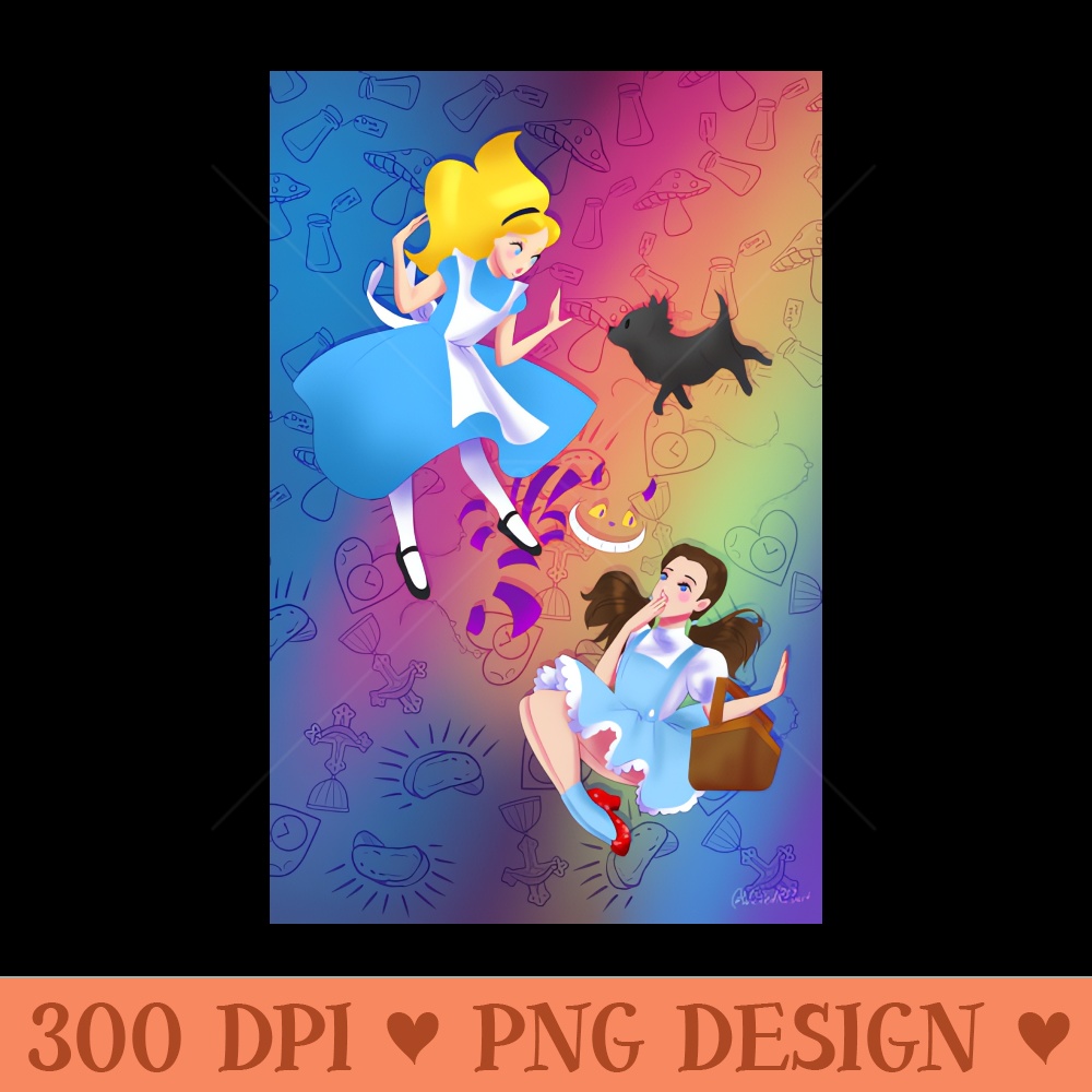 Rainbows in Wonderland - PNG design assets - Instant Download