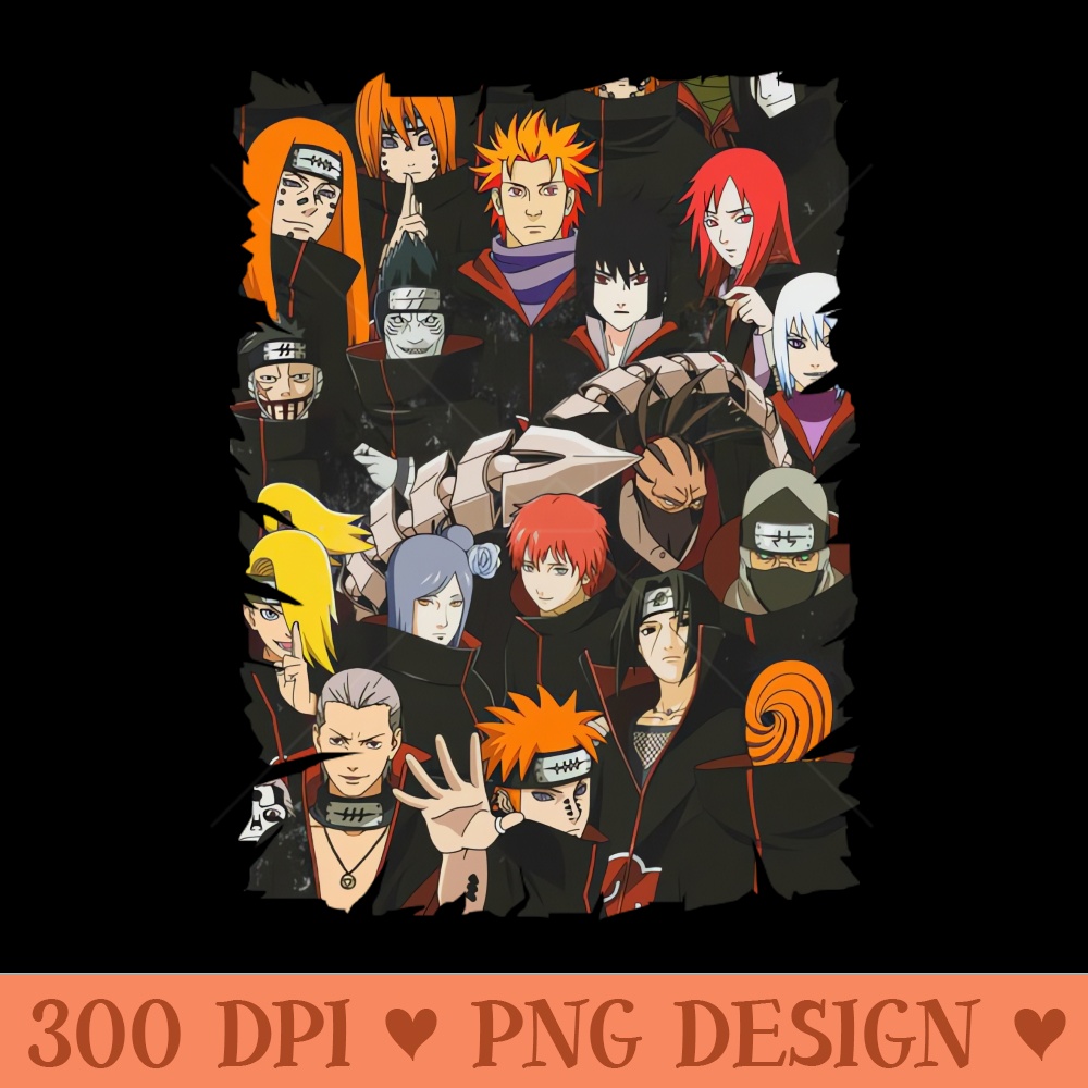 AKATSUKI MERCH VTG - Sublimation PNG Designs - Fast download