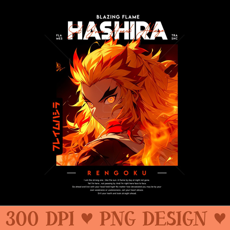 Flame Hashira Demon Slayer - PNG Clipart Download - Fast download