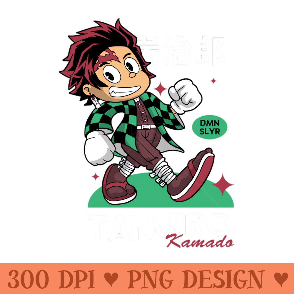 Tanjiro Kamado Demon Slayer - Printable PNG Images - Instantaneous download