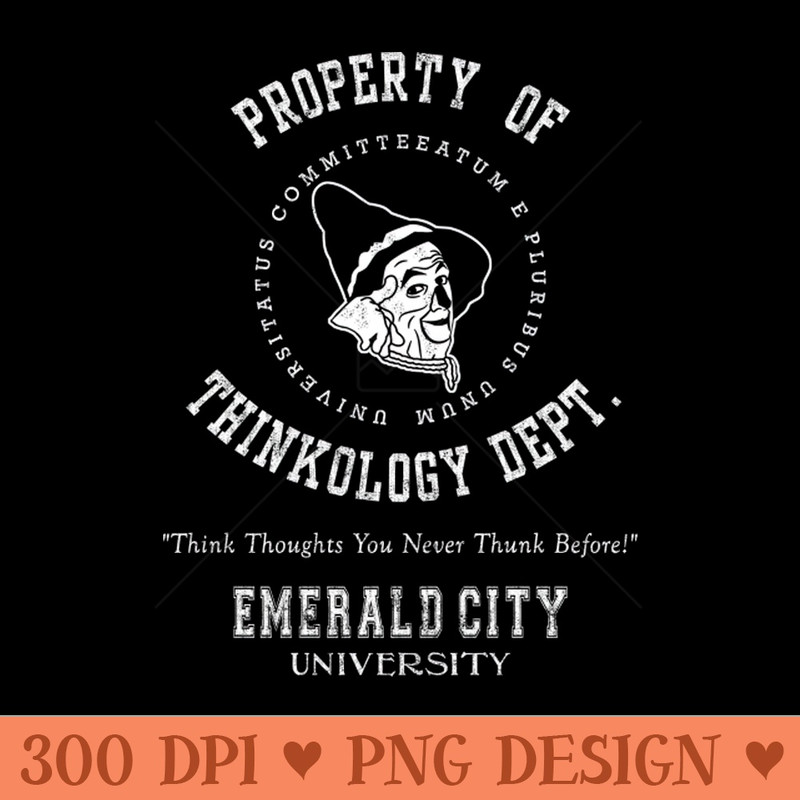 Thinkology Dept Emerald City University Scarecrow - PNG Art Files - Download immediately