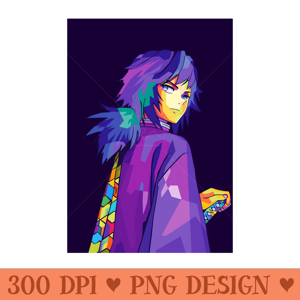 Giyu Tomioka Pop Art - Transparent PNG download - Download right away