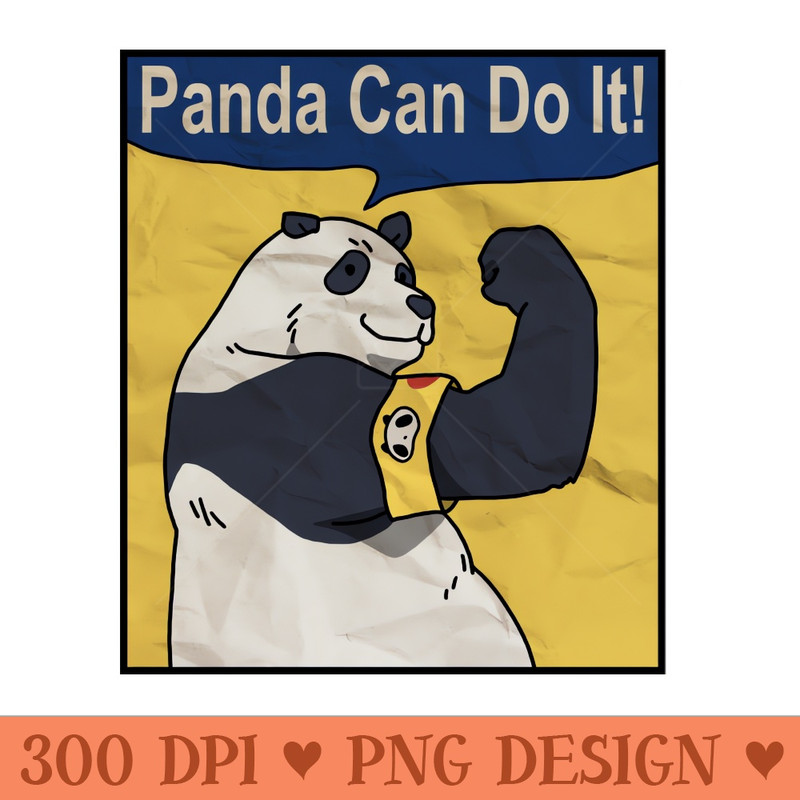 Panda Can Do It - PNG Clipart Download - Fast download