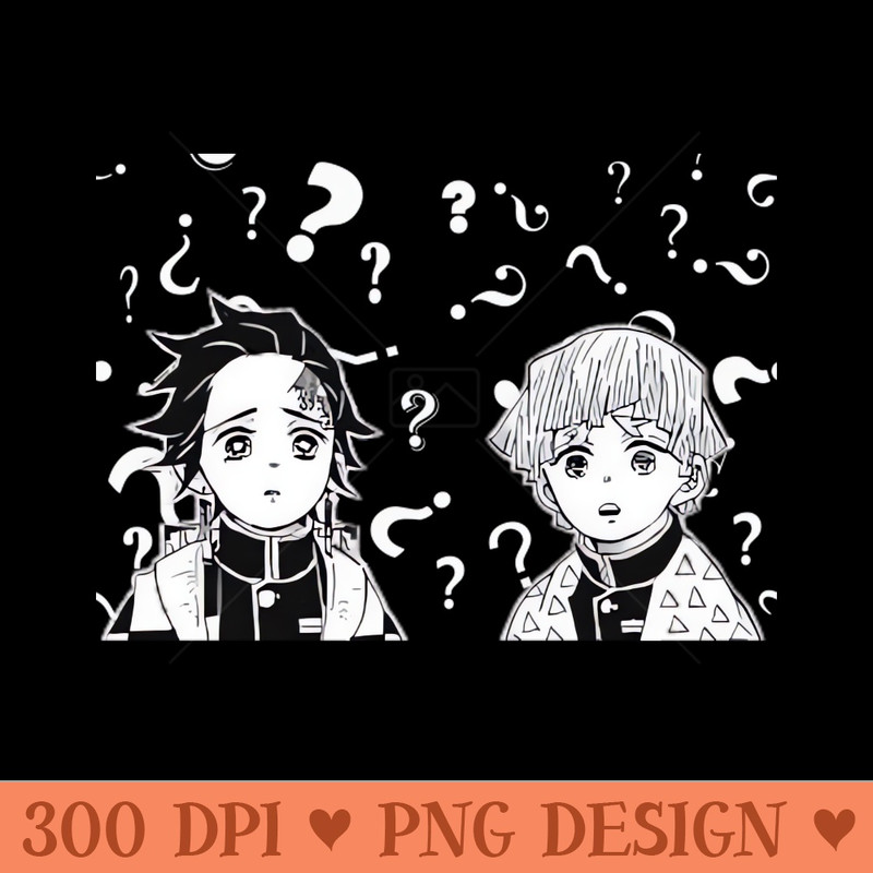 Demon Slayer Tanjirou and Zenitsu - High resolution PNG download - Download immediately