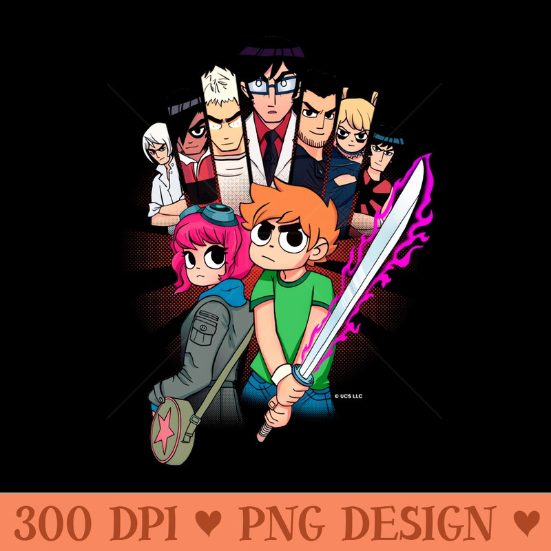 Scott Pilgrim vs the World - PNG Art Files - Immediate download