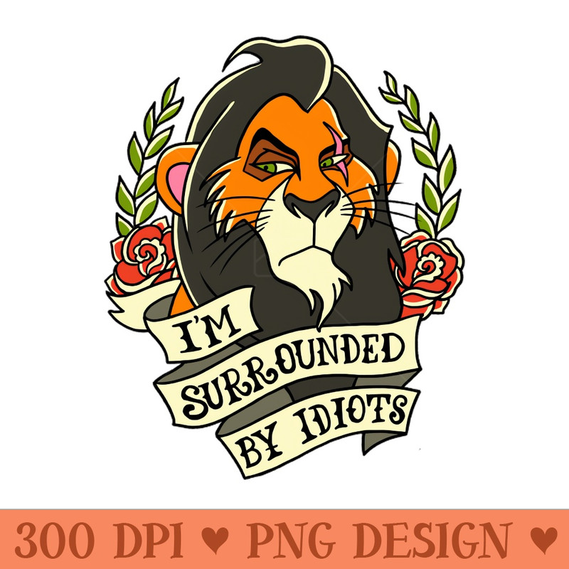 I'm Surrounded by Idiots - Transparent PNG download - Instant Download