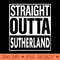 Sutherland Name Straight Outta Sutherland - Sublimation designs PNG - Download right away