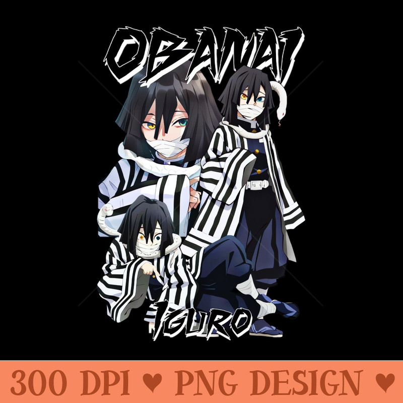 Iguro Hashira - Sublimation clipart PNG - Instant Download