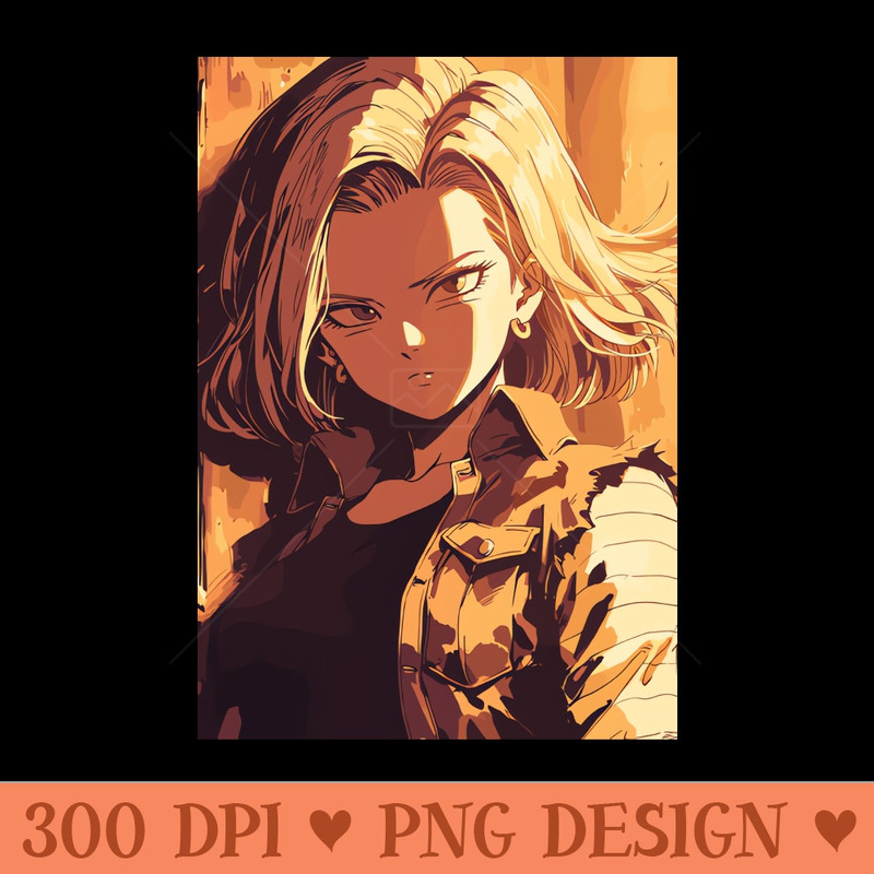 Android 18 Fanart - Modern PNG designs - Download in an instant