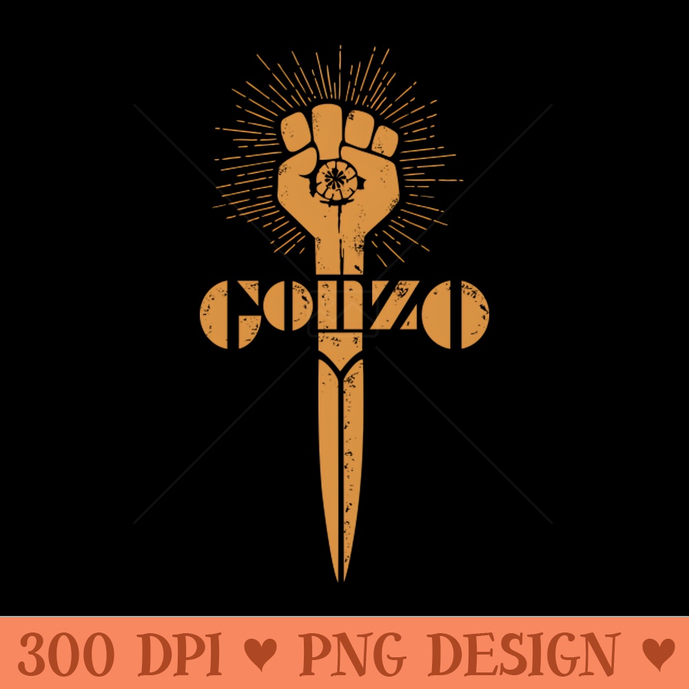 Gonzo Label - Sublimation graphics PNG - Download right after purchase