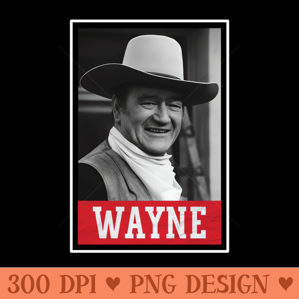 John Wayne - High resolution PNG download - Instant Download