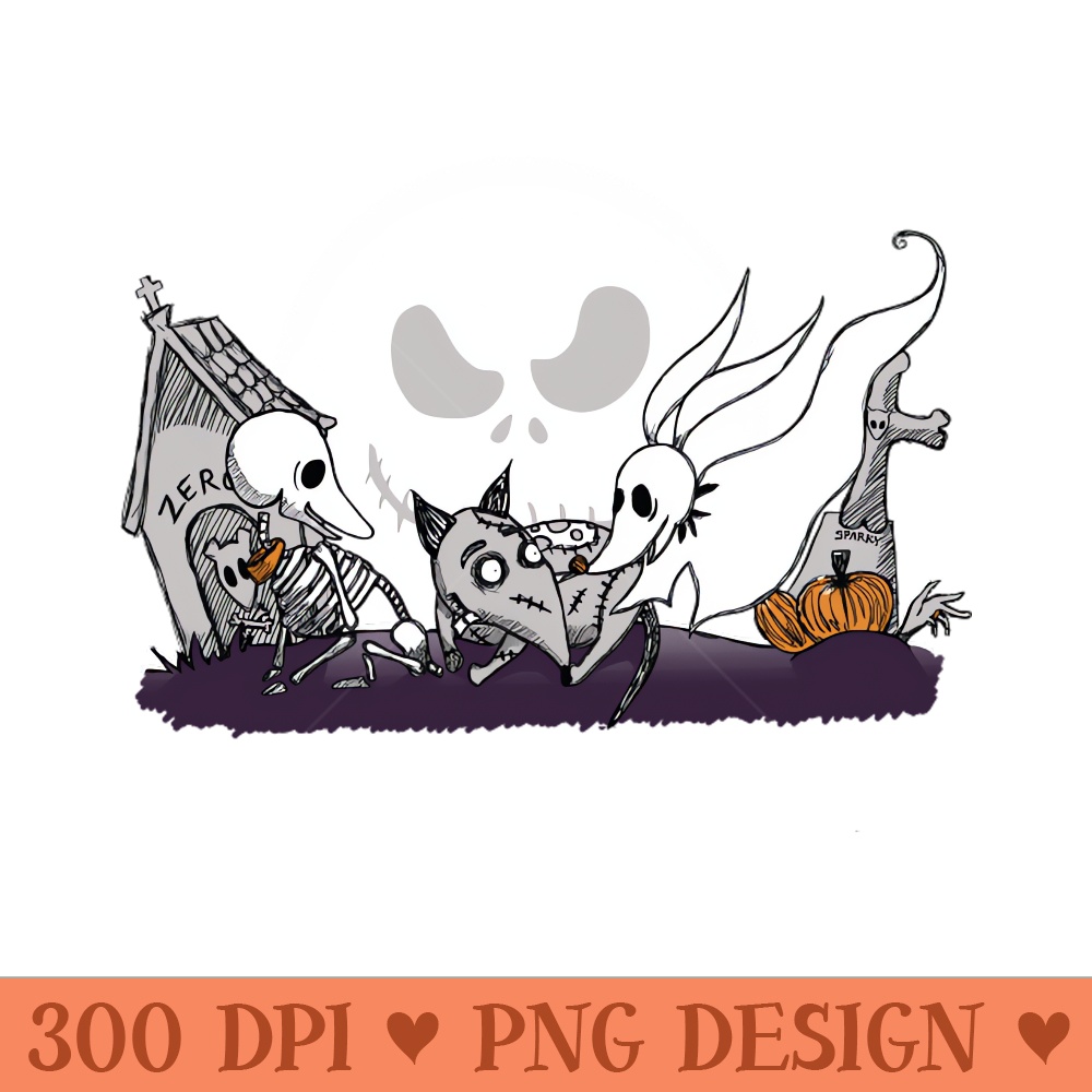 Halloween's Best Friends - Sublimation patterns PNG - Instant download