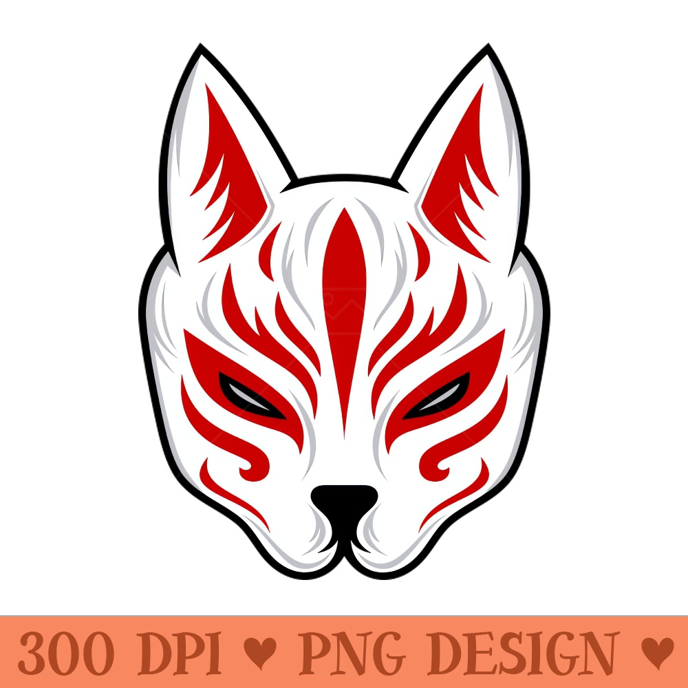Kitsune Mask - Sublimation designs PNG - Download instantly