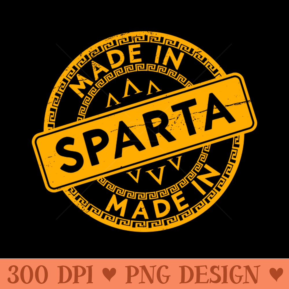 Made in Sparta Mono - PNG design assets - Download right away