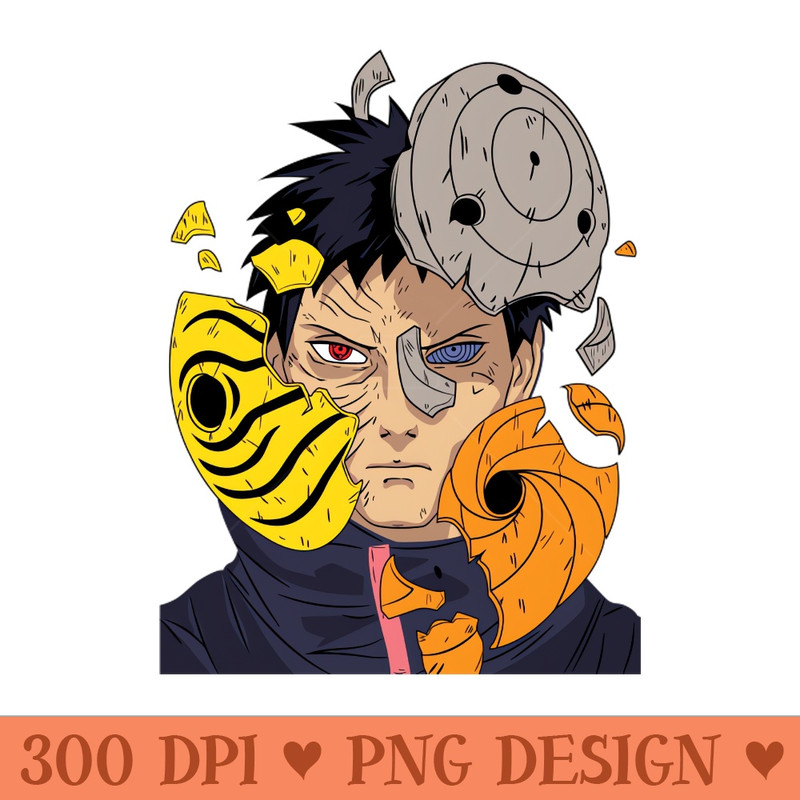 Obito Mask Anime Fanart - High Resolution PNG Designs - Download right away