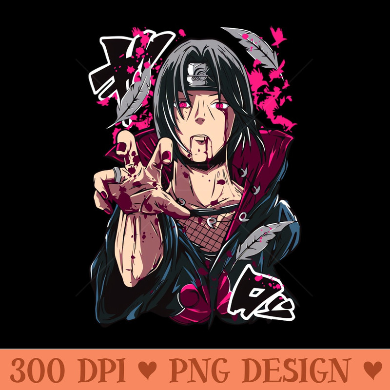 Itachi Anime Fanart - Sublimation printables PNG download - Instant Download