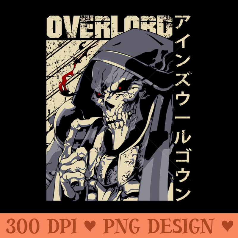 Overlord - Sublimation artwork PNG download - Instant Download