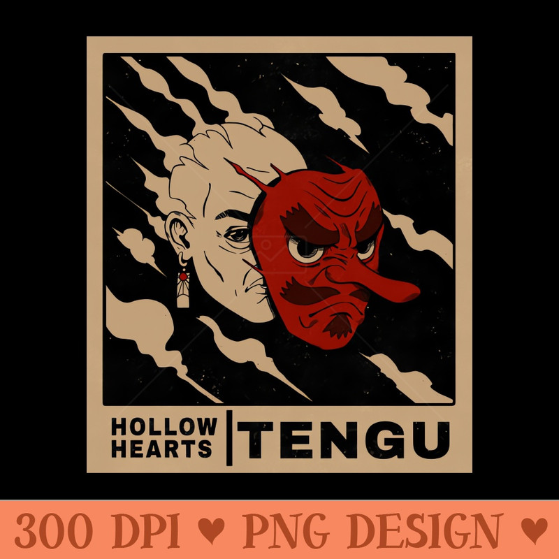 Tengu Mask - Sublimation patterns PNG - Download right away