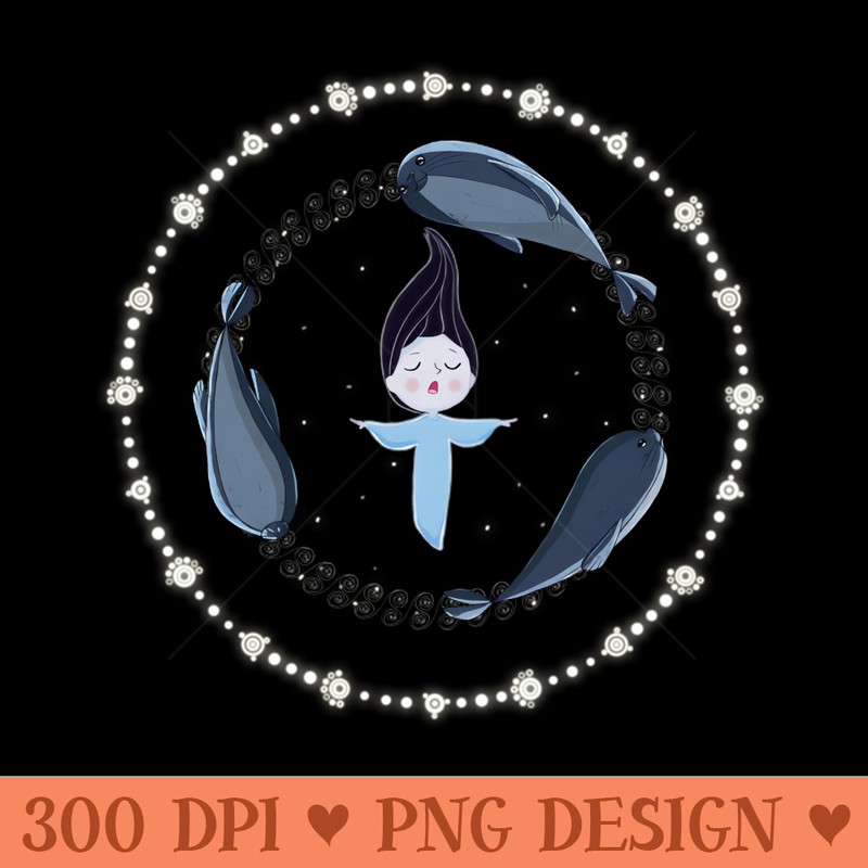 Song of the Sea Selkie and Seals - Sublimation images PNG download - Immediate download