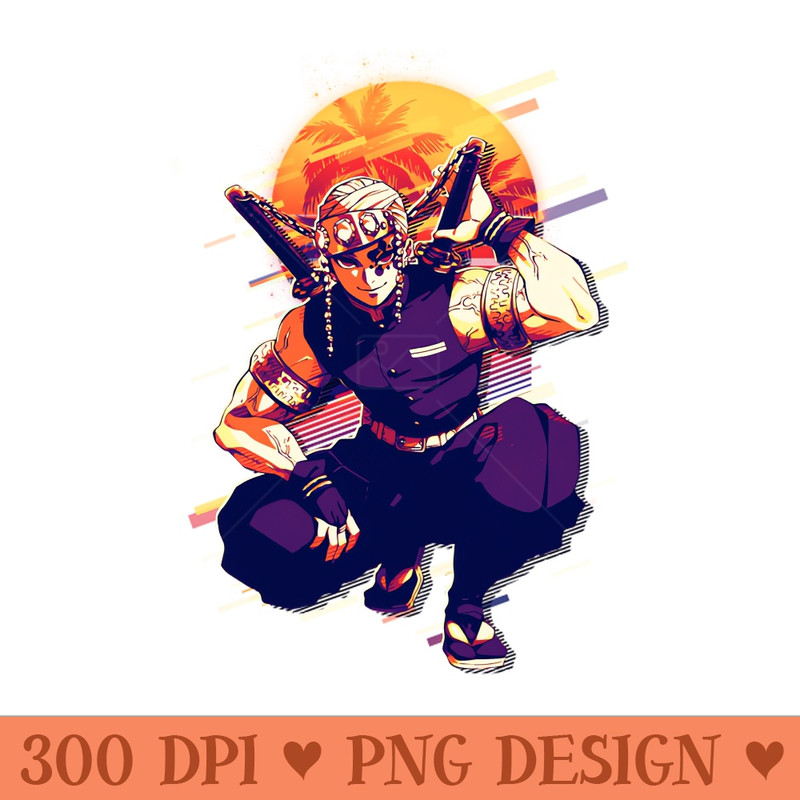 Tengen Uzui Retro Art - Sublimation graphics PNG - Download in an instant