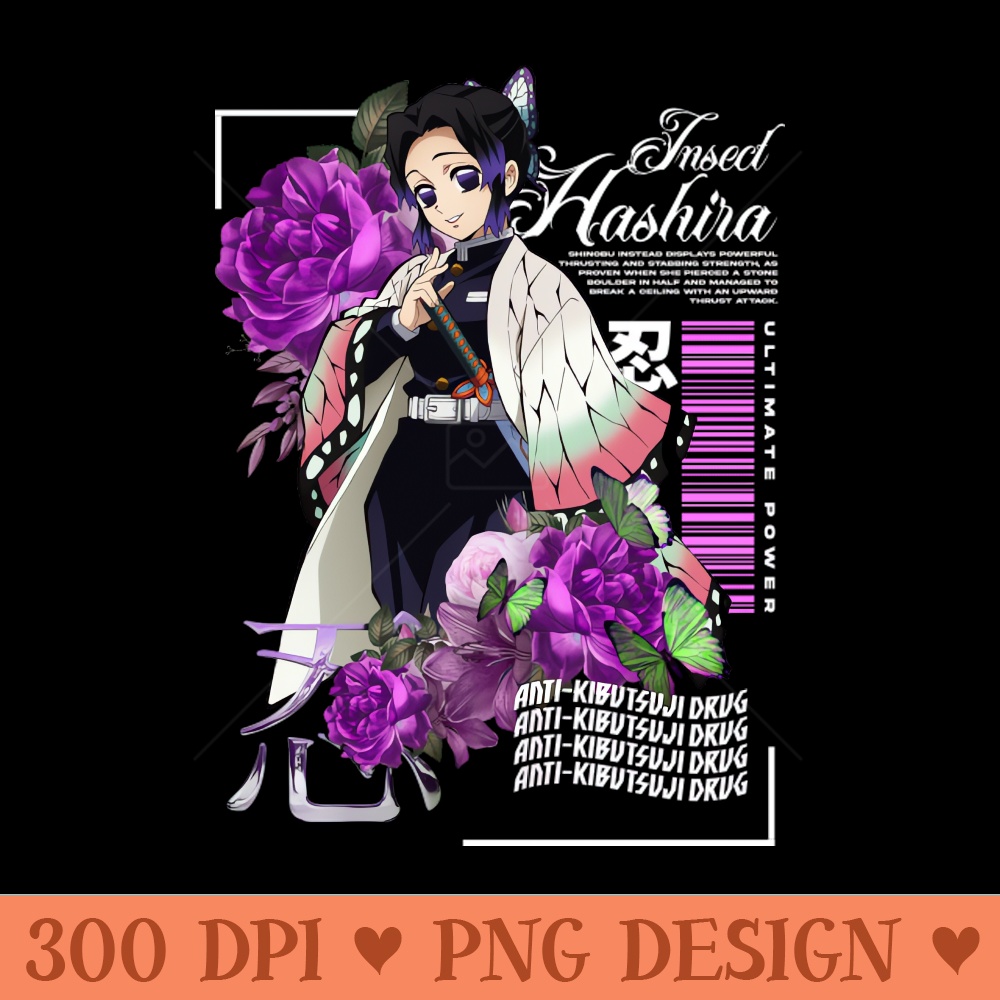 Shinobu Demon Slayer - Sublimation PNG download - Instant download