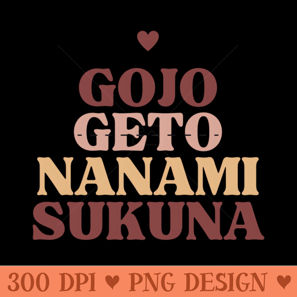 JJK Men - Sublimation PNG download - Download instantly