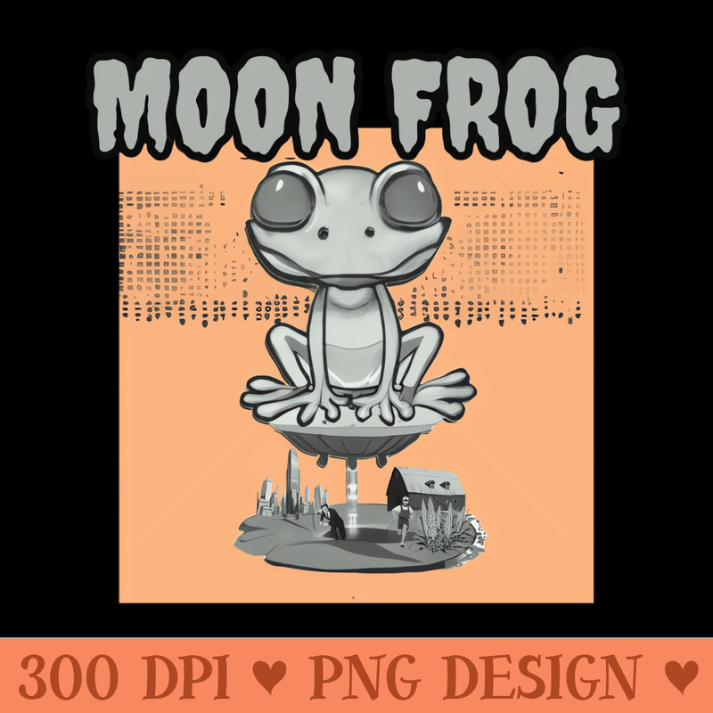 MOON FROG nuclear sunset - High Resolution PNG Designs - Download right away