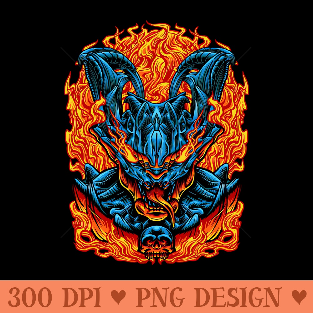 DEMON ON FIRE - PNG design downloads - Instant download