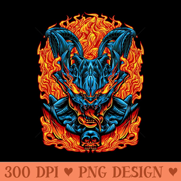 DEMON ON FIRE - PNG design downloads | Inspire Uplift
