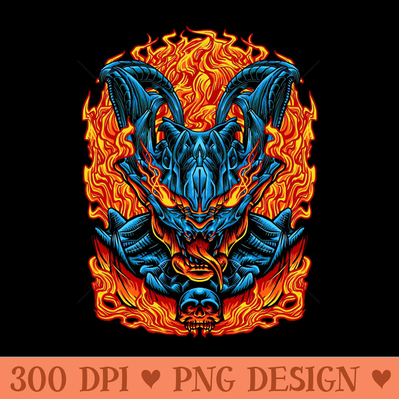 DEMON ON FIRE - PNG design downloads - Instant download
