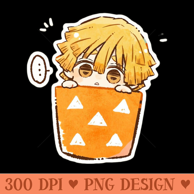 Chibi Zenitsu from Demon Slayer - PNG Graphics Download - Download in an instant