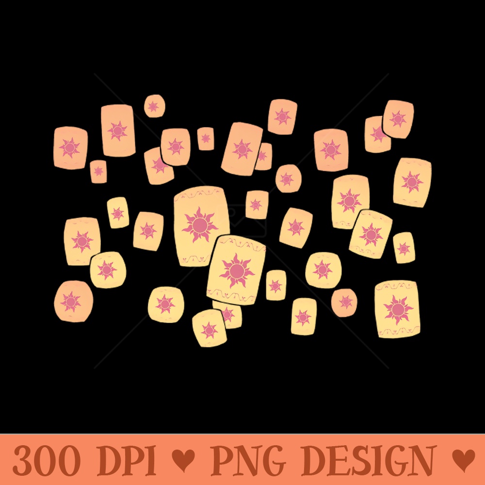 Floating Lanterns Gleam Wide - Exclusive PNG designs - Download right away
