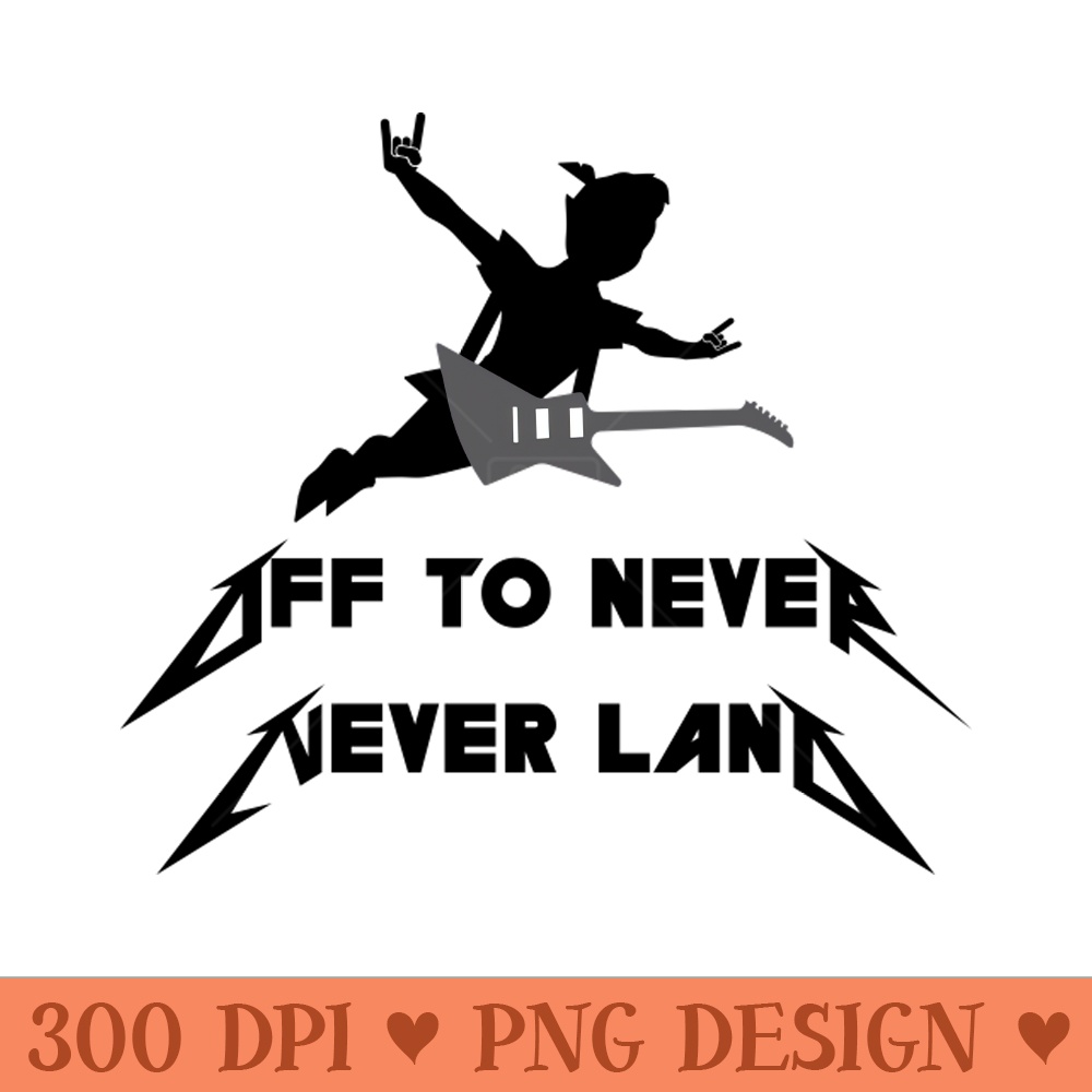 Off to Never Never Land - Exclusive PNG designs - Download immediately
