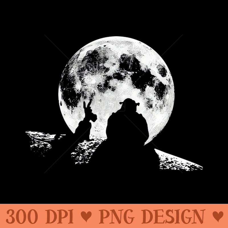 Shrek Donkey silhouette design - PNG Sublimation - Instantaneous download