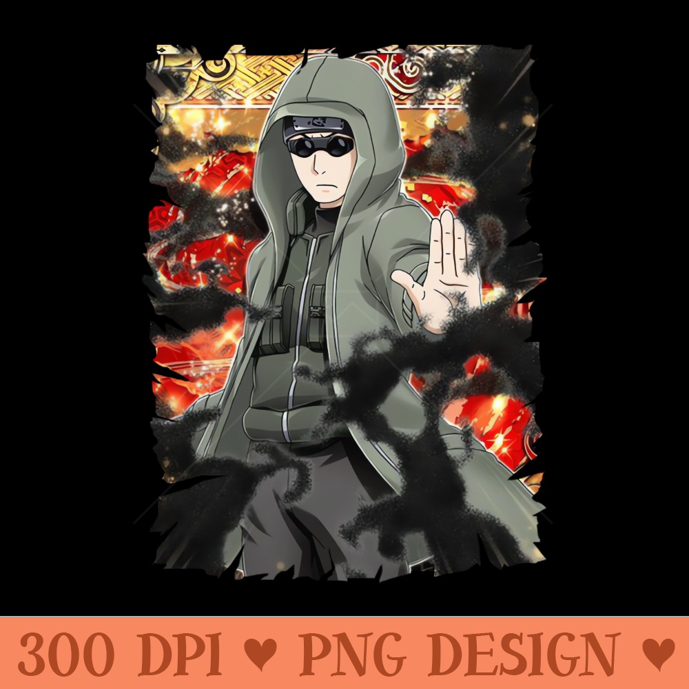 SHINO ABURAME ANIME MERCHANDISE - Sublimation designs PNG - Instant Download