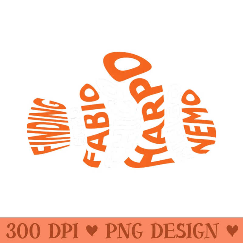 FindingWhat's His Name Nemo Inspired - Sublimation clipart PNG - Download instantly