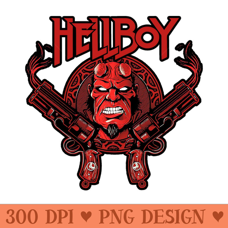 Hellboy Crest Alt Print - PNG Sublimation - Instant download