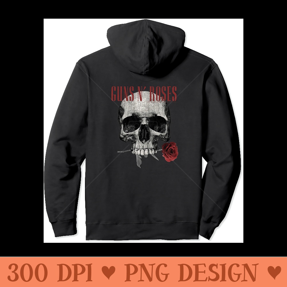 Guns 'n' Roses Hard Rock Band Flower Skull by Rock Off - PNG Sublimation - Unleash Your Creativity