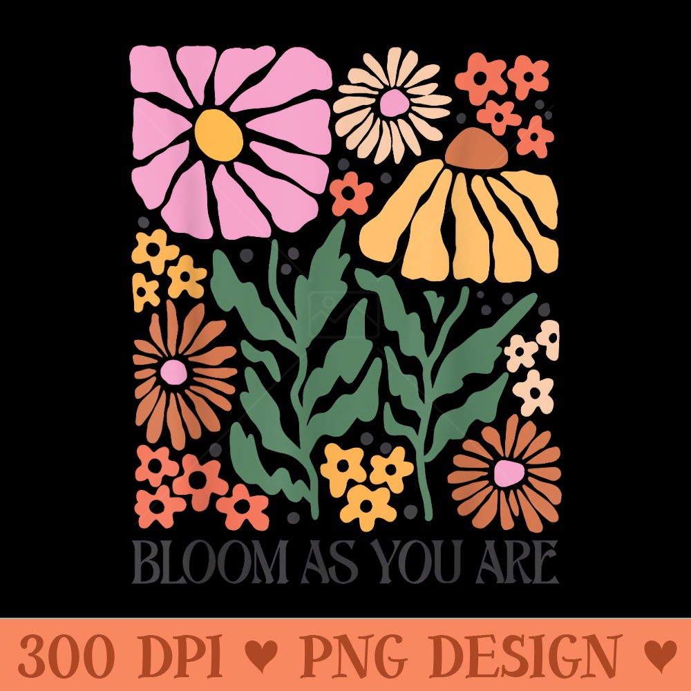 Boho Summer Flower Botanical Nature Lover Floral Wildflower - Sublimation PNG download - Unleash Your Inner Rebellion