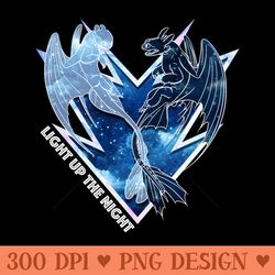 how to train your dragon 3 hidden world light up the night - sublimation templates png
