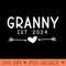 Granny Est. 2024 Promoted To Grandmother New Grandma - Sublimation designs PNG - Bring Your Designs to Life